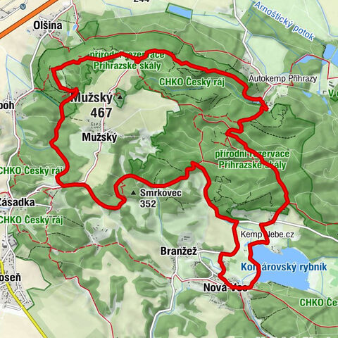 Nová Ves - Kavčina - Pražská jehla - Měsíční věž