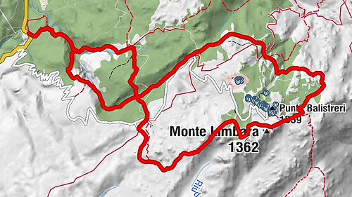 Cascata Li Pischini - Punta Gjucantinu - Punta Sa Berritta - Monte Limbara