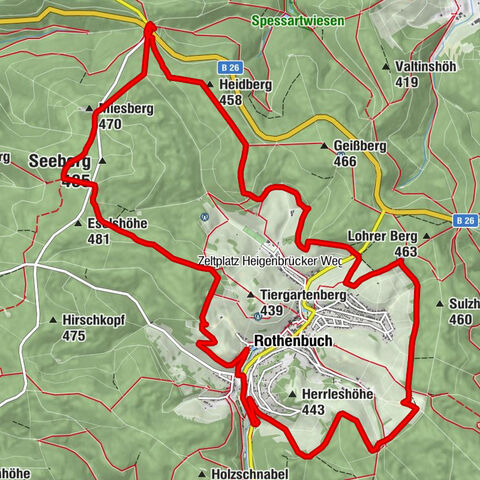 Rothenbucher Forst - Heidberg - Miesberg - Sieben Wege