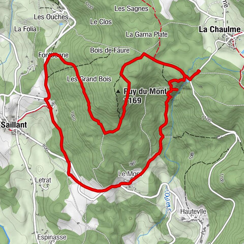 La Chaulme - Le Mont - Saillant - Puy du Mont
