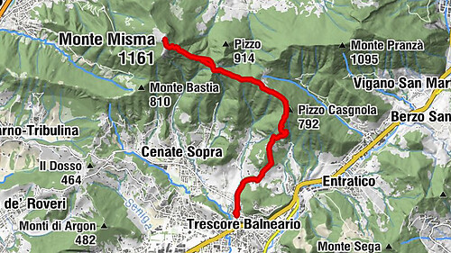 Trescore Balneario - Pizzo Casgnola - Cima Corna Clima - Monte Misma