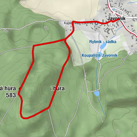 Javorník u Vlašimi - Kaple svaté Ludmily - Javornická hůra - Javorník