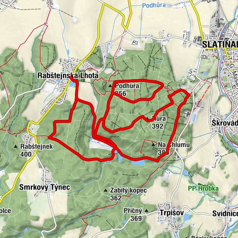 Rabštejnská Lhota - U kříže - Podhůra - Hůra