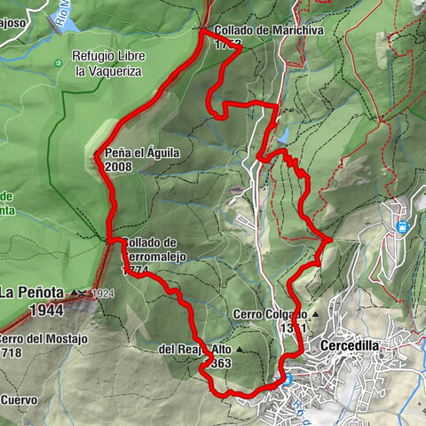 Cercedilla - Collado de Cerromalejo - Peña el Águila - Collado de Marichiva