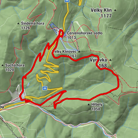 Kouty nad Desnou - Hotel Červenohorské Sedlo - Červenohorské sedlo - Domašov u Jeseníka