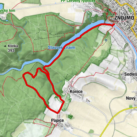 Znojmo - Sealsfieldův kámen - Popice - Popická hospoda U Kloudů