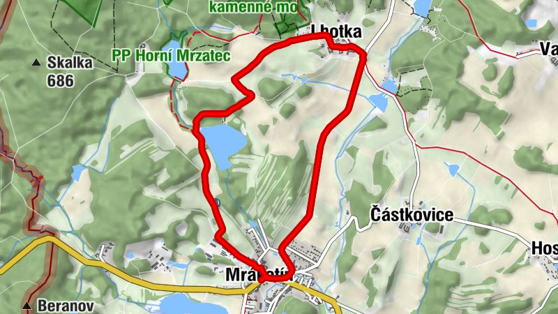 Hostinec pod Štamberkem - Lhotka - Na kovárně - Mrákotín