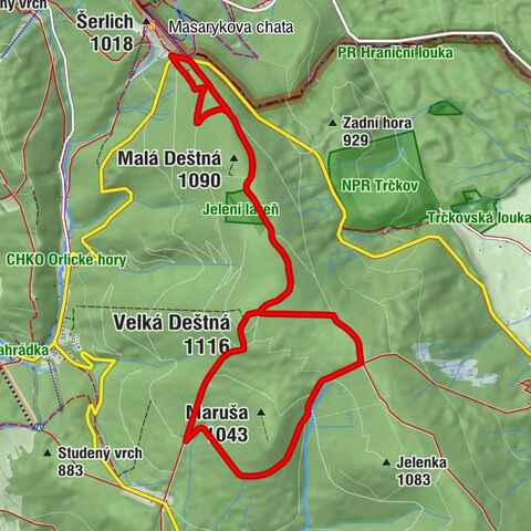 Deštné v Orlických horách - Studánka Pod Velkou Deštnou - Velká Deštná - jih - Velká Deštná