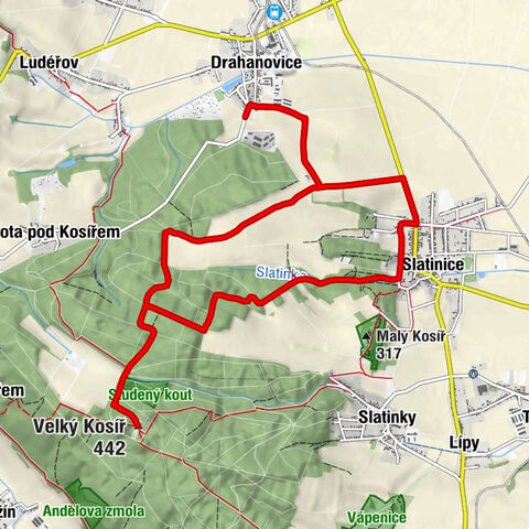 sv. Jakub Starší - Drahanovice - Lusthós - Velký Kosíř