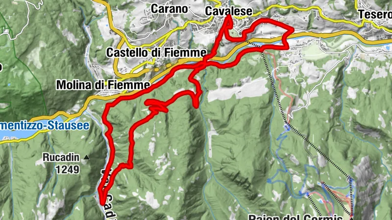 Das Bergtal Cadino und der Wasserfall - Tour 925