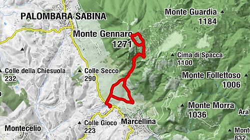 San Polo dei Cavalieri - Caprareccia - Monte Gennaro - Monte della Cisternola