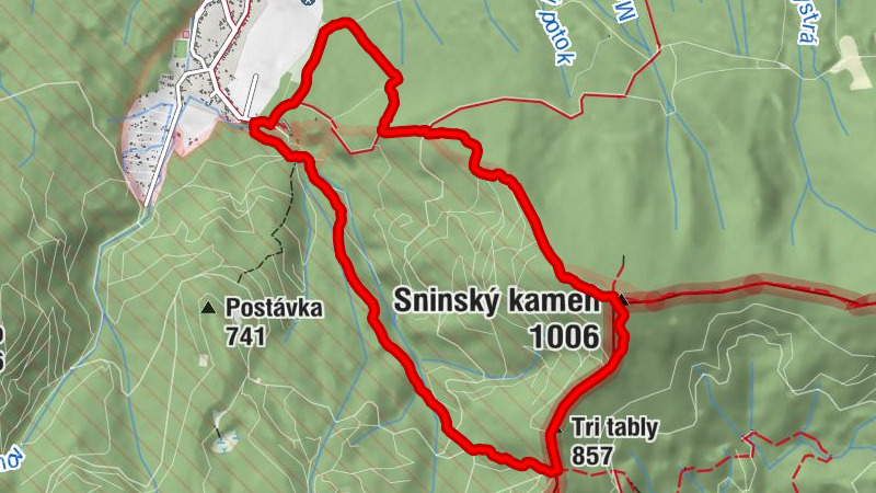 Valaškovce-Sever - Sninský kameň - Tri tably - Remetské Hámre