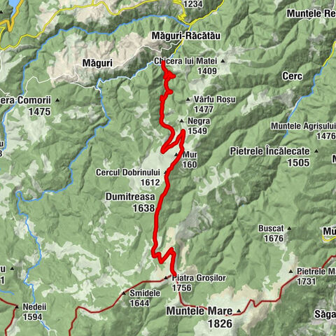 Măguri-Răcătău - Cercul Dobrinului - Dumitreasa - Valea Ierii