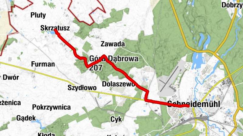 Piła - Śródmieście - Góra Dąbrowa - Skrzatusz