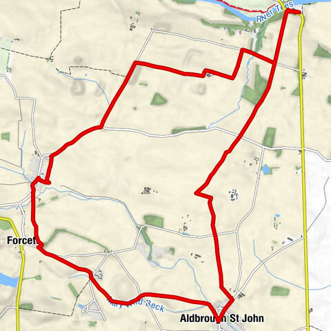 Piercebridge - Betty Watson's Hill - Aldbrough St John - Forcett