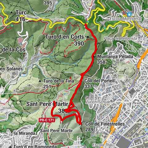 Espai Plaça Mireia - Sant Pere Màrtir - Muntanya Pelada - Font de la Mandra
