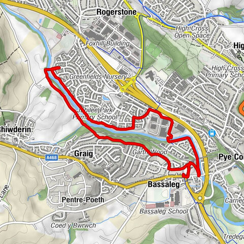 Bassaleg - Junction 28 - Newport - St Basil's