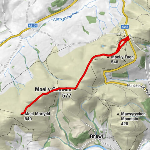 Llantysilio - Moel y Faen - Moel y Gamelin - Moel Morfydd