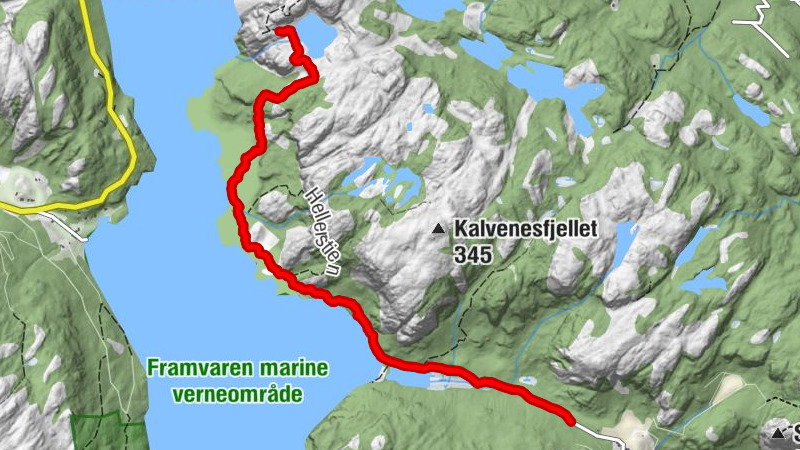 Farsund - Tjødnehelleren - Sølvårfjellet - Kompanfladen