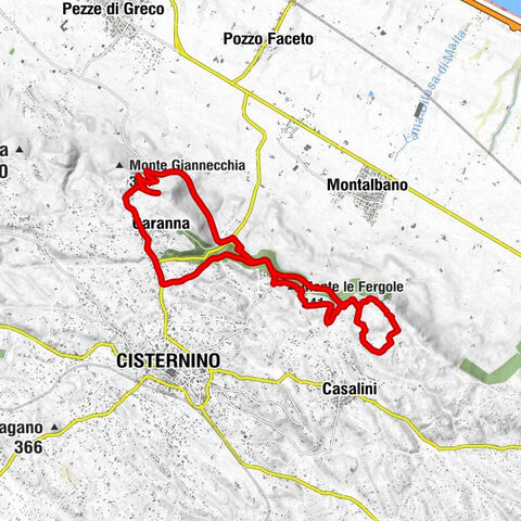 Cisternino - Caranna - Monte le Fergole - Monte Piantella