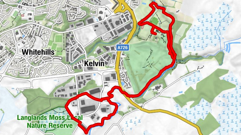 South Lanarkshire - East Kilbride - Langlands Business & Technology Park - Horseshoe Falls (weir)