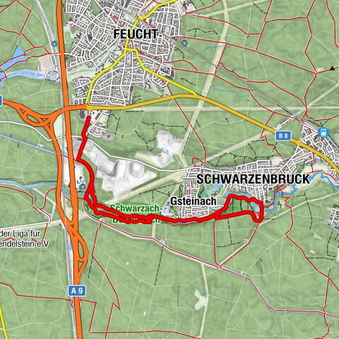 Feucht - Karlshöhle - Gsteinach - Schwarzenbruck