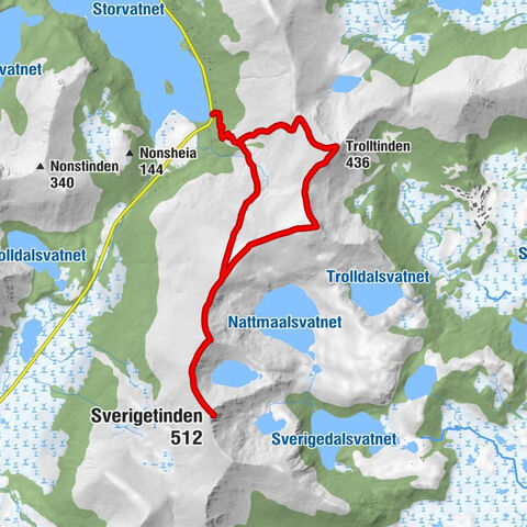 Andøy - Breidtinden - Sverigetinden - Trolltinden