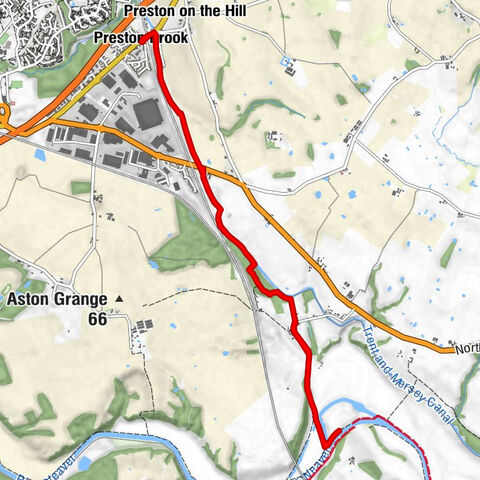 Preston Brook - Warrington - Preston on the Hill - Dutton