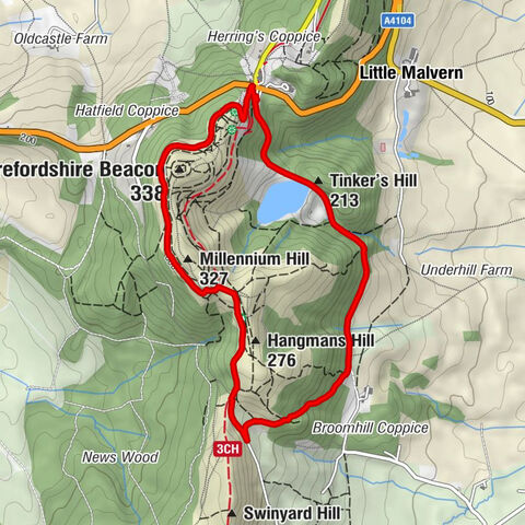 Little Malvern - Millennium Hill - Herefordshire Beacon - Colwall