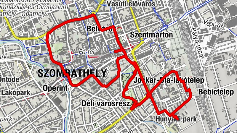 Hunyadi park - Szánkódomb - Szent Norbert templom - Árpád-házi Szent Erzsébet-templom
