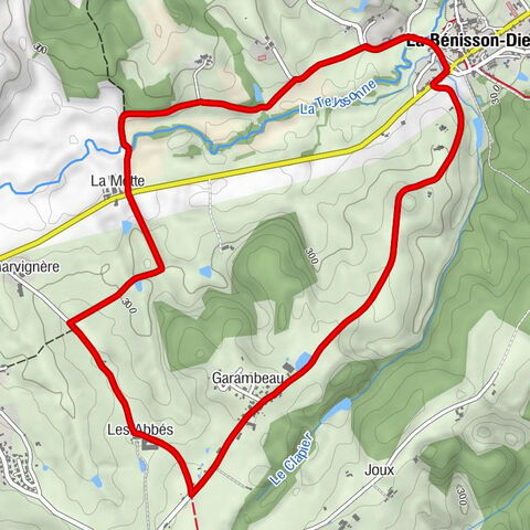 Garambeau - La Bénisson-Dieu - La Motte - Les Abbés