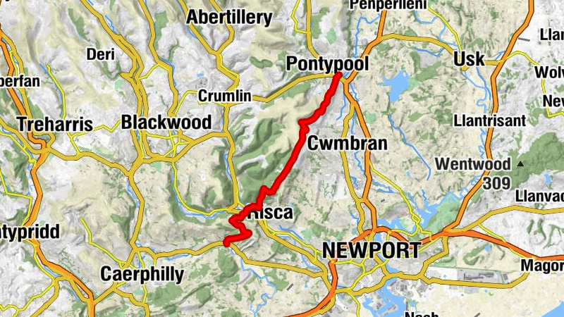 Machen - Mynydd Machen - Twmbarlwm - Pontymoile