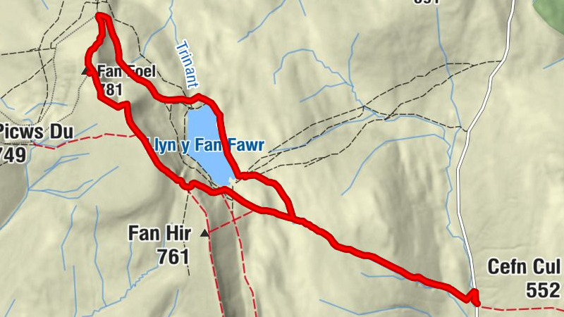 Llywel - Fan Brycheiniog - Fan Foel - Llanddeusant