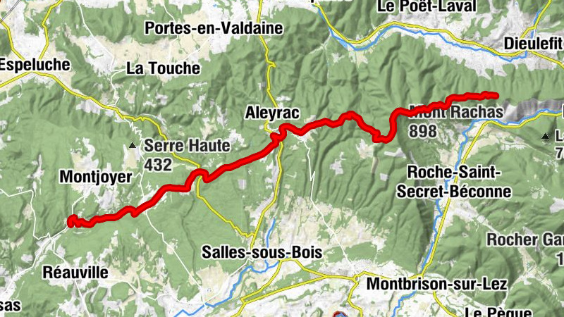 Le Poët-Laval - Mont Rachas - Le Fraysse - Grotte de Lourdes
