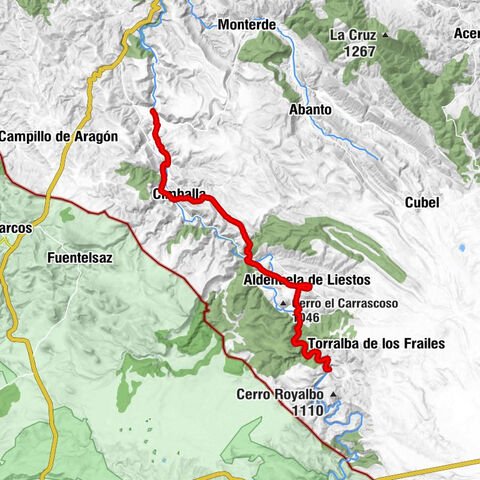 Llumes - Cimballa - Aldehuela de Liestos - Torralba de los Frailes