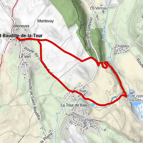 Église Saint-Baudille - Cascade de la Roche - Baix - Saint-Baudille-de-la-Tour