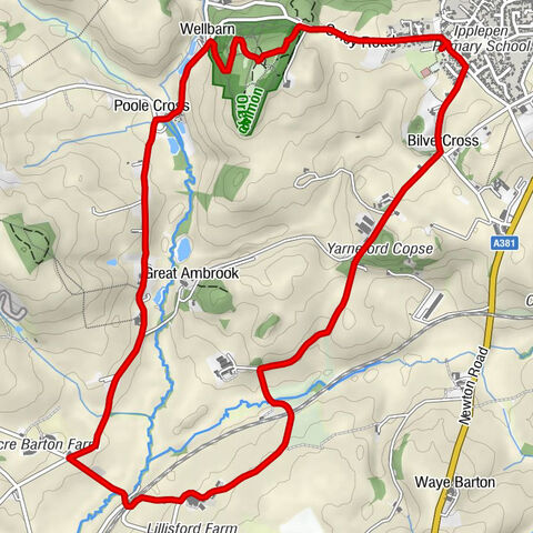 Ipplepen - Wellbarn - Poole Cross - Fishacre Cross