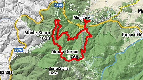 Moccone - Monte Scuro - Rifugio Monte Curcio - Monte Curcio