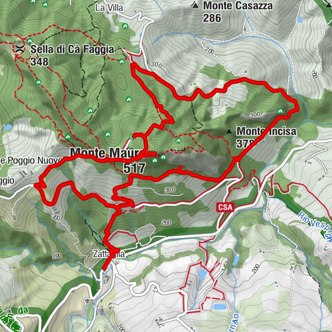 Zattaglia - Capanno Lucio Cavara - Pieve di Santa Maria in Tiberiaco - Monte Mauro