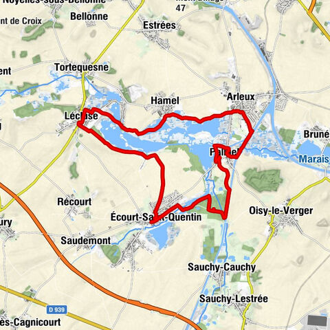 Église Saint-Quentin - L'Auberge Rouge - Église Notre-Dame-de-la-Visitation - Écourt-Saint-Quentin