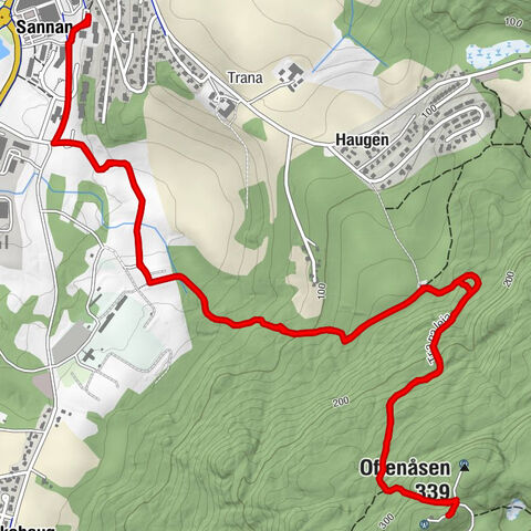 Steinkjer - Sannan - Oftenåsen - Tranabakken