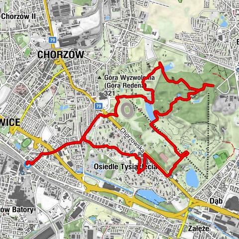 Chorzów Batory - Świętochłowice - Bistro na Tauzenie - Katowice