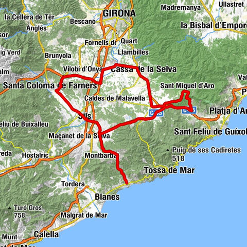 Lloret de Mar - Sils - Can Fané - Sant Ampèlit