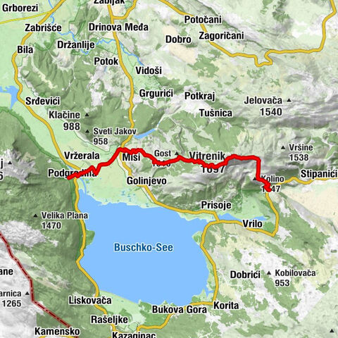 Podgradina - Rustikana - Vitrenik - Naselje Vrilo