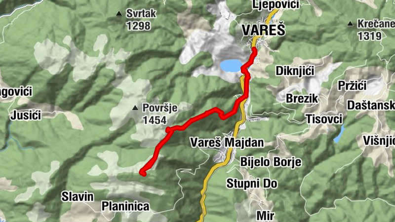 Vareš - Rifugio Perun - Karasanovina - Općina Vareš