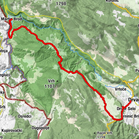 Drvar - Drvar Selo - Kamenica - Martin Brod