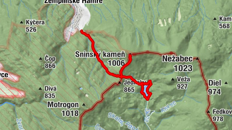 Remetské Hámre - Tri tably - Sninský kameň - Valaškovce-Sever