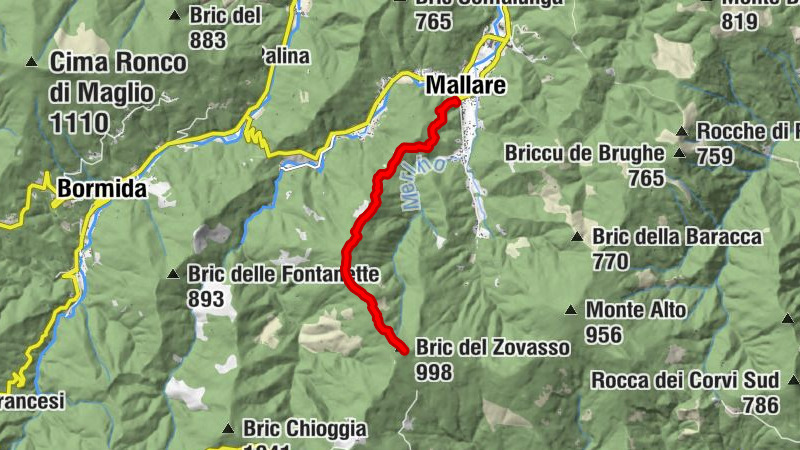 Bric del Zovasso - Bric dei Campi - Mallare