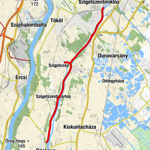 Szigetszentmiklós - Parkerdő - Mártoni üdülő - Ráckeve
