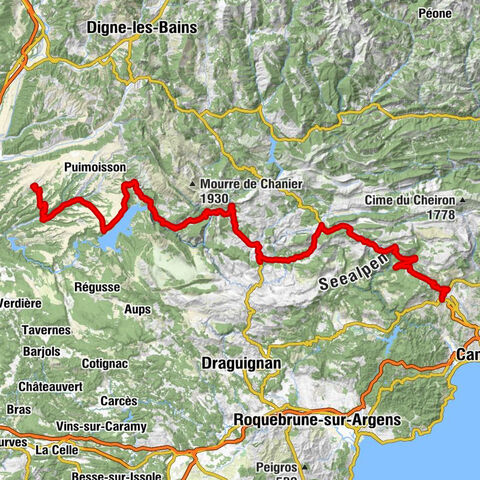 Valensole - Notre-Dame de Vauvert - Collet d'Ampon - Grasse